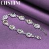 CHSHINE 925 Sterling Silver Color Crystal Chain Bracelet For Women Wedding Party Fashion Jewelry