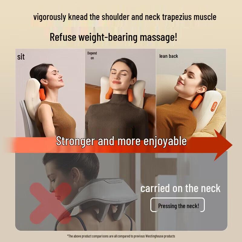 Westinghouse Wireless Portable Kneading Massager with Heat CN Plug (adapter Included)