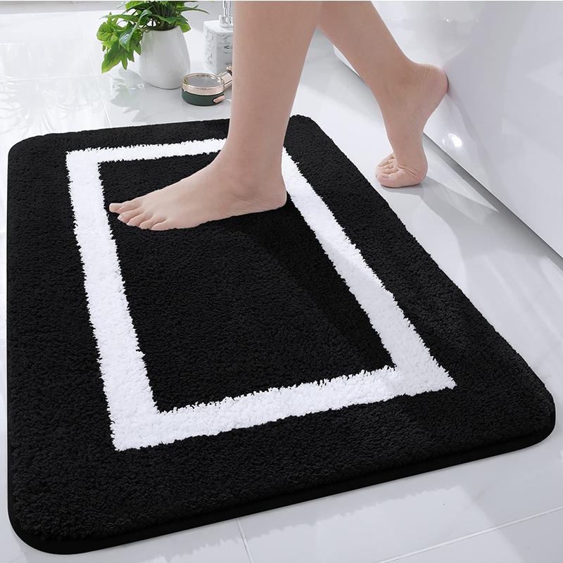 Kitinjoy Absorbent Bath Mat Bathroom Rug Shower Non-Slip Bedroom Wash Carpet Soft Thick Living Room Plush Foot Mat Floor Decor