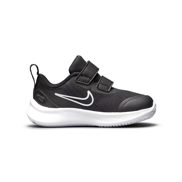 New Nike Star Runner 3 Low Top Running Shoes Black White Infant And Toddler DA2778-003