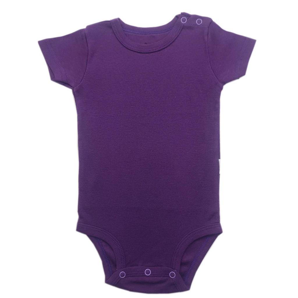 Baby Shoulder Snap Ribbed Cotton Bodysuit - Short Sleeve One-Piece Romper for Boys & Toddlers