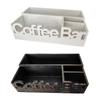 Holz Kaffeestation Organizer Bauernhaus Tee Gewürz Organizer Aufbewahrungskorb für Lounge Café Kaffeebar Hotel Arbeitsplatte