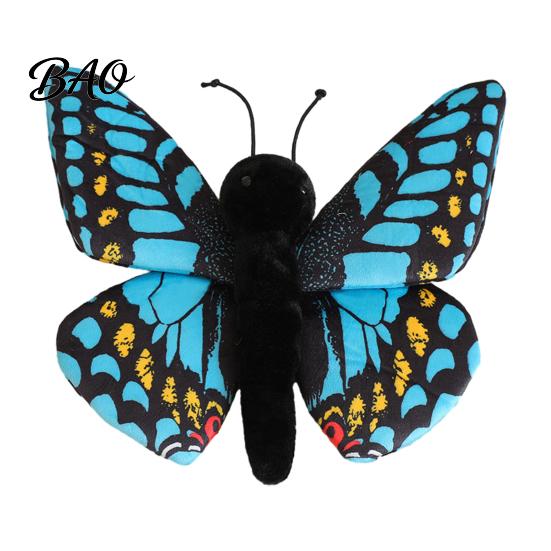 Plush Doll for Girls Realistic 3D Butterfly Toy, Stuffed Throw Pillow, Soft Wing Insect Animal Decor, Gift Kids Girls, Home Ornament Skin Friendly