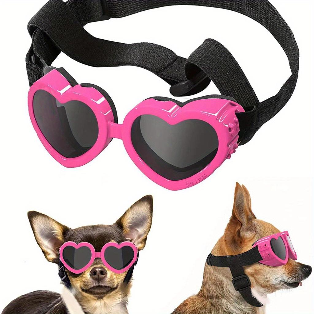 Pet Sunglasses Suitable for Small Dogs and Cats. Waterproof and Caring Glasses with Adjustable Straps for Outdoor Travel