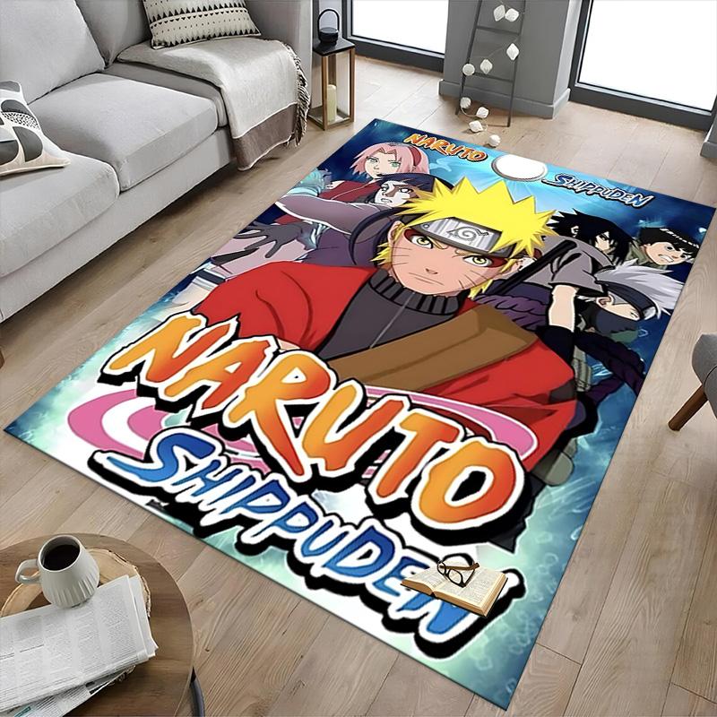 1pc Naruto Movie Poster Carpet for Playroom Bedroom Living Room Sofa Home Decor,kids Game Area Rug Non-slip Floor Mat Y723111