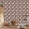 Cow Patches Wallpaper, Rust and Light Gray, for Living Room and Bedroom, 50x1000