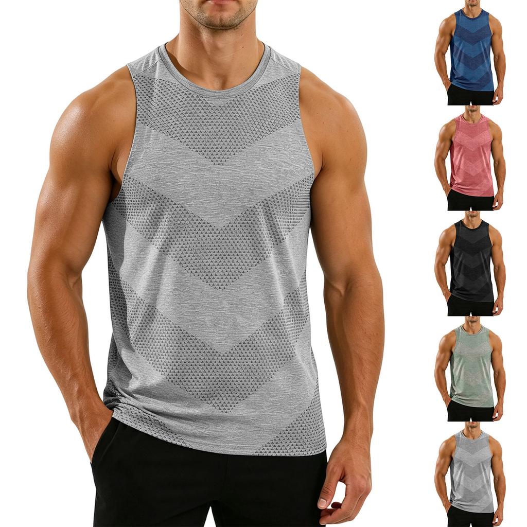Herren Sport-Ärmelloses Shirt Leichte Atmungsaktive Tanktop für Laufen Basketball Training Fitnessstudio Fitness Workout Sportweste