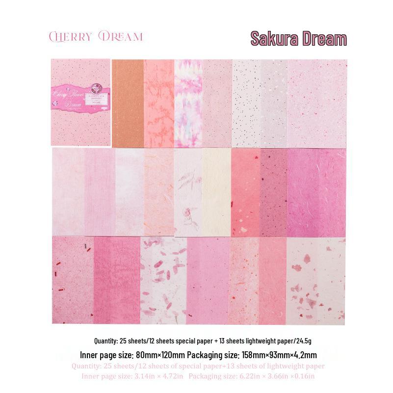 A7 Retro Diary Background Paper: Gentle, Artistic Collage Material