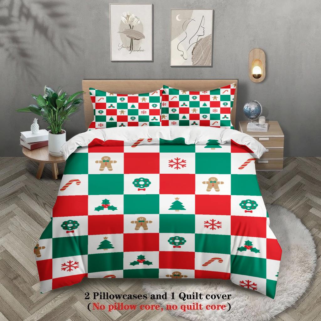 Merry Christmas Bedding Set Christmas Tree Duvet Cover Set Single Twin Queen King Size No Filling Christmas Gift For Home Decor