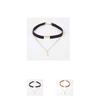 Fashion Choker Chain Strip Necklace Women Girls Double Chain Pendant Collar