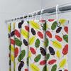 Vibrant Feather Print Shower Curtain Raindrop Pattern For Bathroom Decorations Waterproof Fabric Red Green Yellow Black White Si