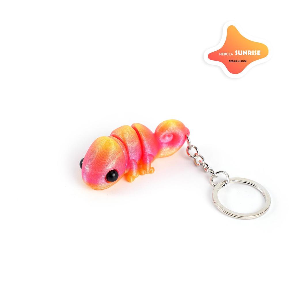 3D Multicolor Beweglicher Chamäleon Schlüsselanhänger Anhänger - Niedliches und Trendiges Accessoire