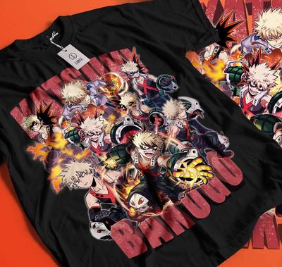 Katsuki Bakugo T-Shirt Manga My Hero Academia Anime MHA Gift Shirt Tee Gift 222