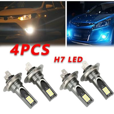 4 Peças Lâmpadas de Farol LED H7 H4 Feixe Alto Baixo 6000K Luzes Super Brancas Luzes de Nevoeiro do Carro DRL Automotivo H4 H8 H8 H11 Chips Cob 12V 24V 80W