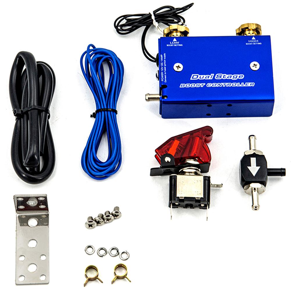 Universal Adjustable Racing Dual Stage Electronic Turbo Turbocharger Psi Boost Controller Kit/w Switch Car Accessories синий