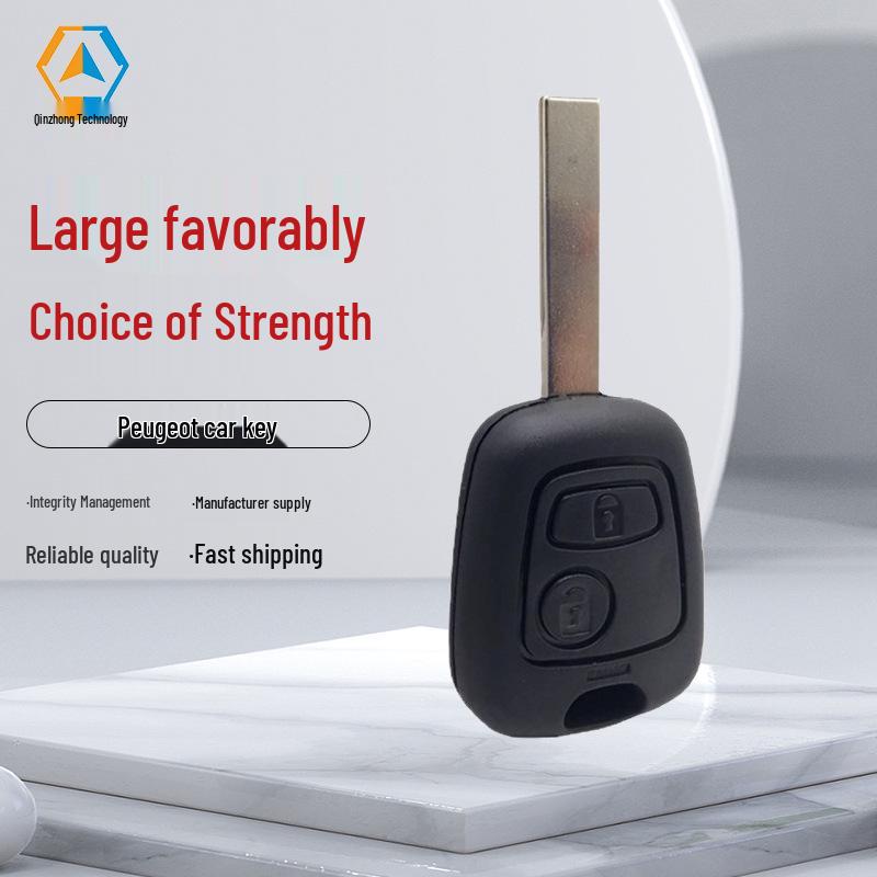 Peugeot 2-Button 307 Key with Groove, 433 Frequency, 7961 Chip