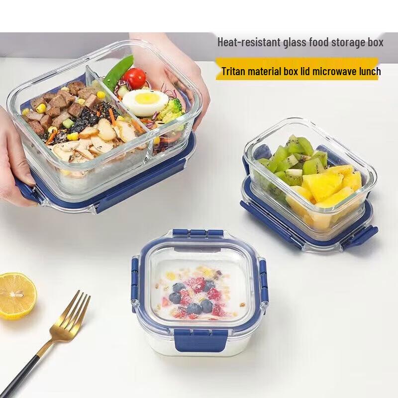 LOCK&LOCK Heat-Resistant Glass Divided Lunch Box