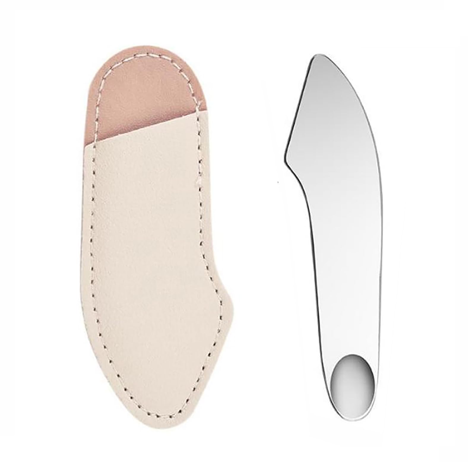CHENLONB Cosmetic Mixing Stainless Steel Mini Spatula for and DIY Tool with Storage Sleeve Spatula, Spatula, Concealer, Foundation, Cosmetics, (A)