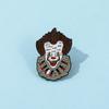 European and American Horror Film and Television Characters Clown Metal Badge Clown Return Night Alloy Drip Brooch Pin