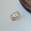 Fashion Minimalism Three-layer Geometry Line Plain Circle Rings for Women Stainless Steel Finger Jewelry Accessory Does Not Fade