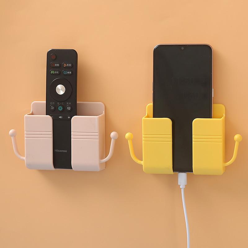 Wall Mounted Storage Box Mobile Phone Plug Wall Holder Charging Sundry Organizer