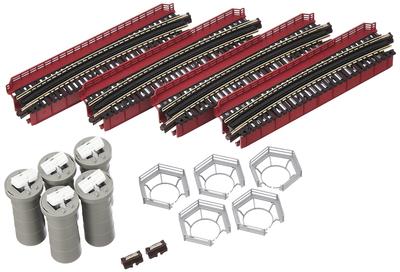 KATO N Gauge Curved Iron Bridge Set R481-60° Non-electrifiedred 20-824 Railway Model Supplies