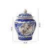 Blue and White Porcelain Ceramic Tea Pot General Can Sealed Storage Tank Small Storage Tea Pot Container Organizer Box
