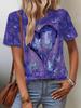 Love Pattern Graffiti Style Fashionable Women's T-shirts Casual Round Neck Short Sleeve Tee Tops Harajuku T-Shirt For Woman