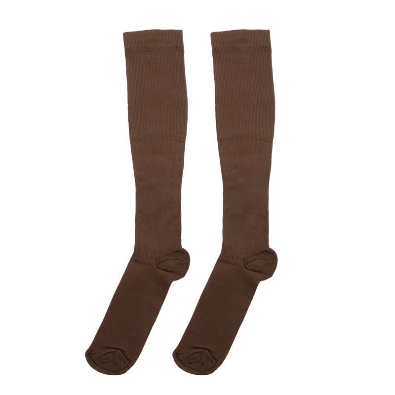 Compression Stockings Blood Circulation Promotion Slimming Compression Socks Anti-Fatigue Comfortable Solid Color Socks 1pair One Size