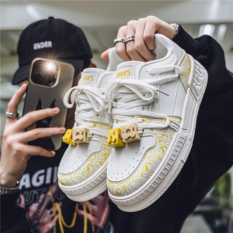 39-44 Outdoor Non-slip Board Shoes for Men's Sneakers Luxus Designer Tênis Masculino Platform Casual Shoes for Boy Hard-Wearing