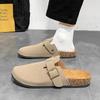 Crestar Fashion Clogs Slippers For Women Classic Suede Men Mules Cork Footbed Leather Potato Shoes With Arch Support Beach Slide