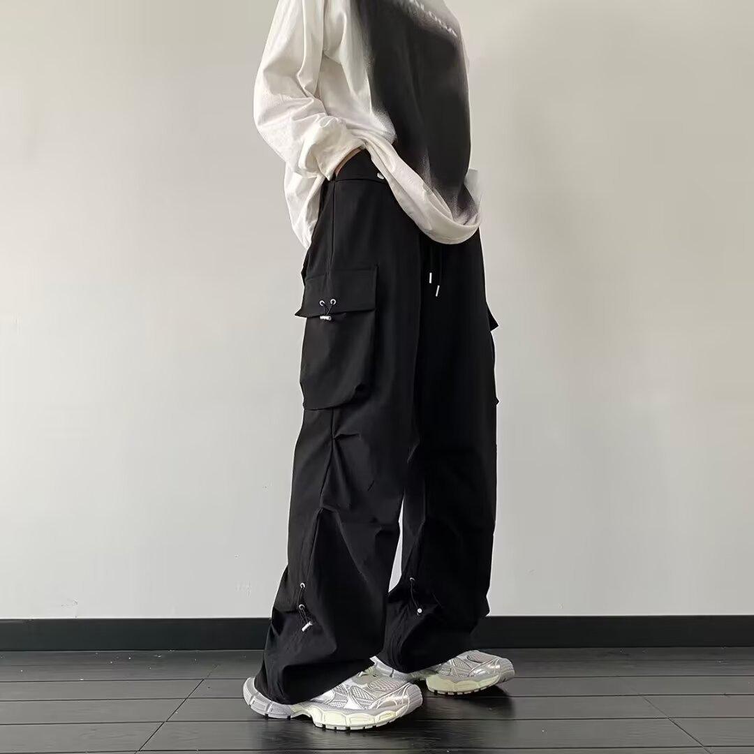 

Men s 2024 Autumn/Winter Velvet Wide-Leg Retro Lumberjack Pants XL