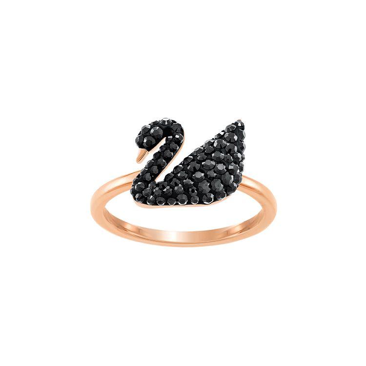 

Swarovski Iconic Swan Black Ring Women ring 5366585 Box (Random Color),50