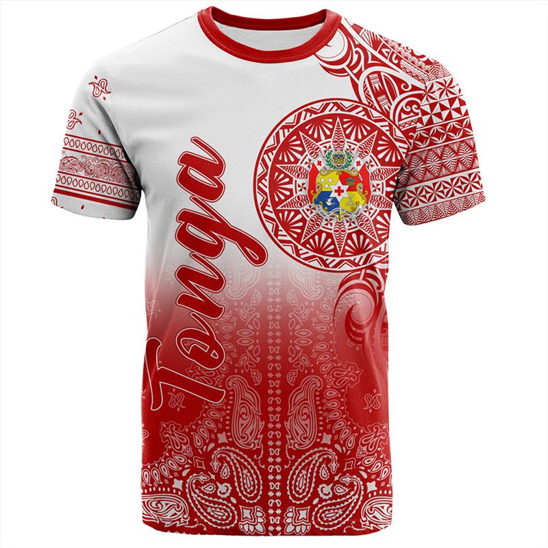 Harajuku Summer 3D Printing The Kingdom Of Tonga T Shirt Oceania Tonga National Day Graphic T-shirts Fashion Mens Clothing Tees S