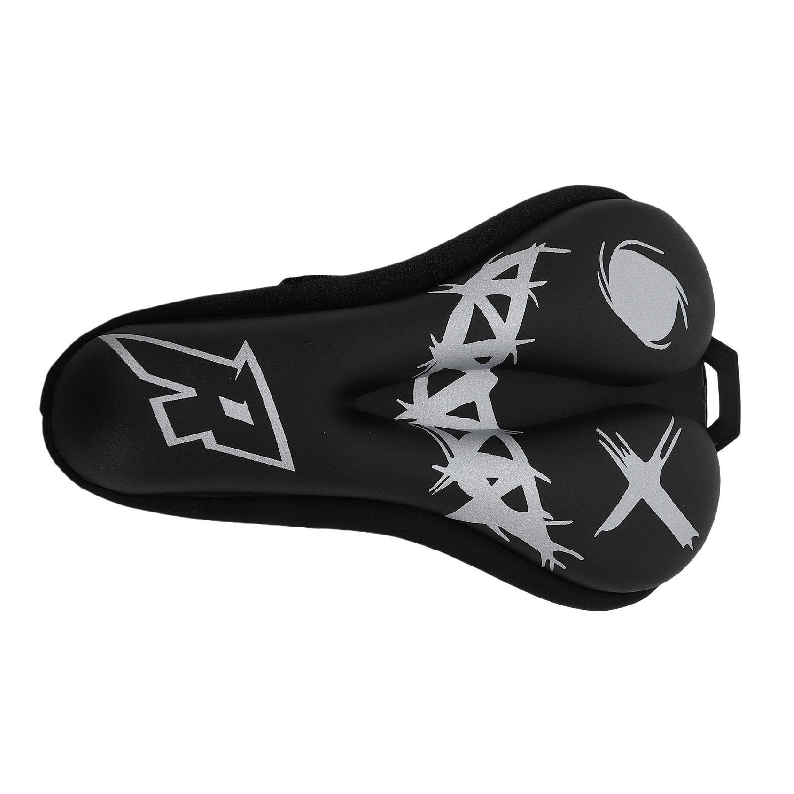 

Bike Seat Cushion Cover PU Silicone Foam Filling Anti Slip Bike Saddle Cover for Mountain Bikes Road Bikes Black and Silver
