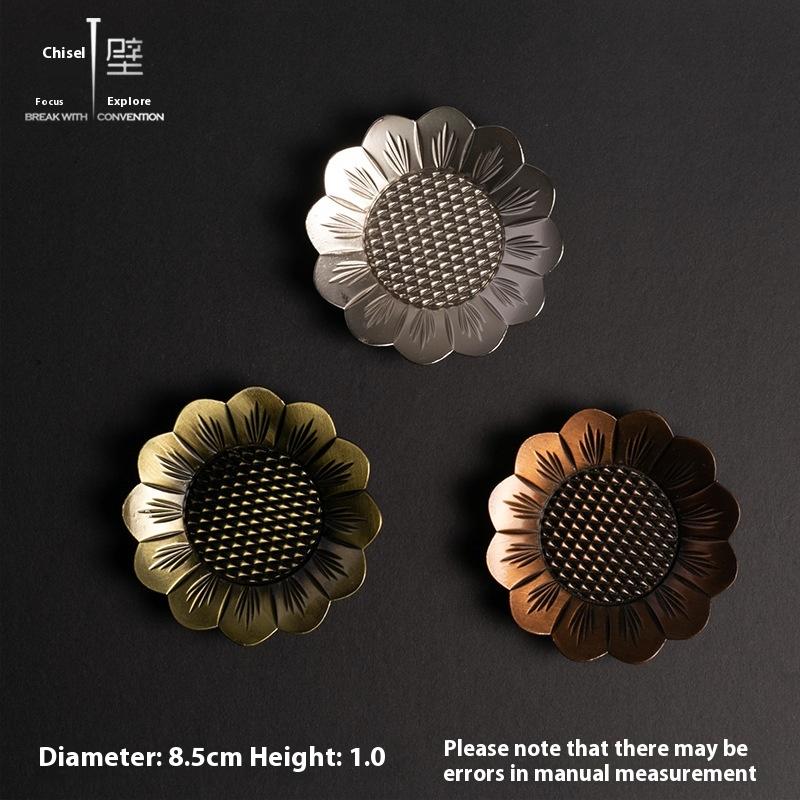 Sous-verre en alliage de zinc, Sous-verre, Accessoires de cérémonie du thé, Coussin de siège pour encens, Petite base porte-encens, S'accorde avec plusieurs styles