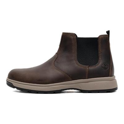Atwells Ave Comfortable Versatile Short Chelsea Boots Men Boots Dark-Brown A41G7W01