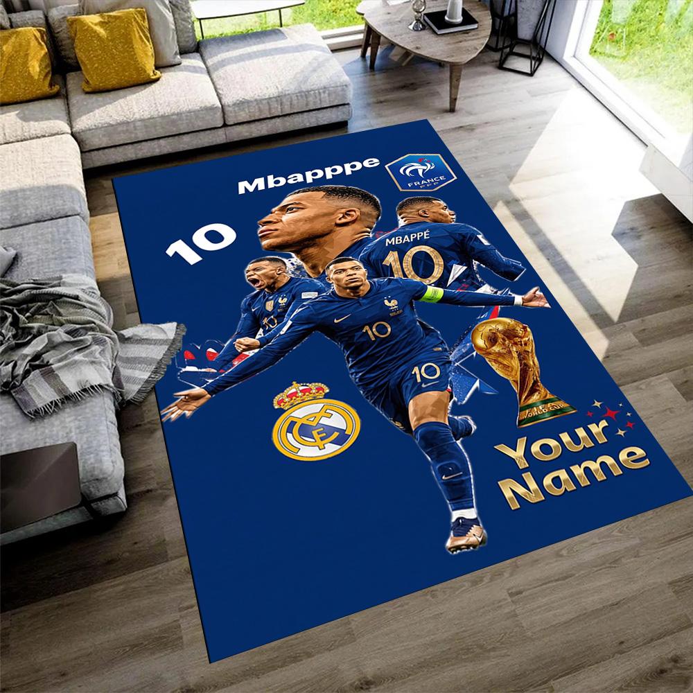 Mbappé Personalized Text Carpet Suitable for Entryway Balcony Bedrooms Hallway Antislip Carpet Decorate Offices Perfect Birthday/Christmas Gift Idea