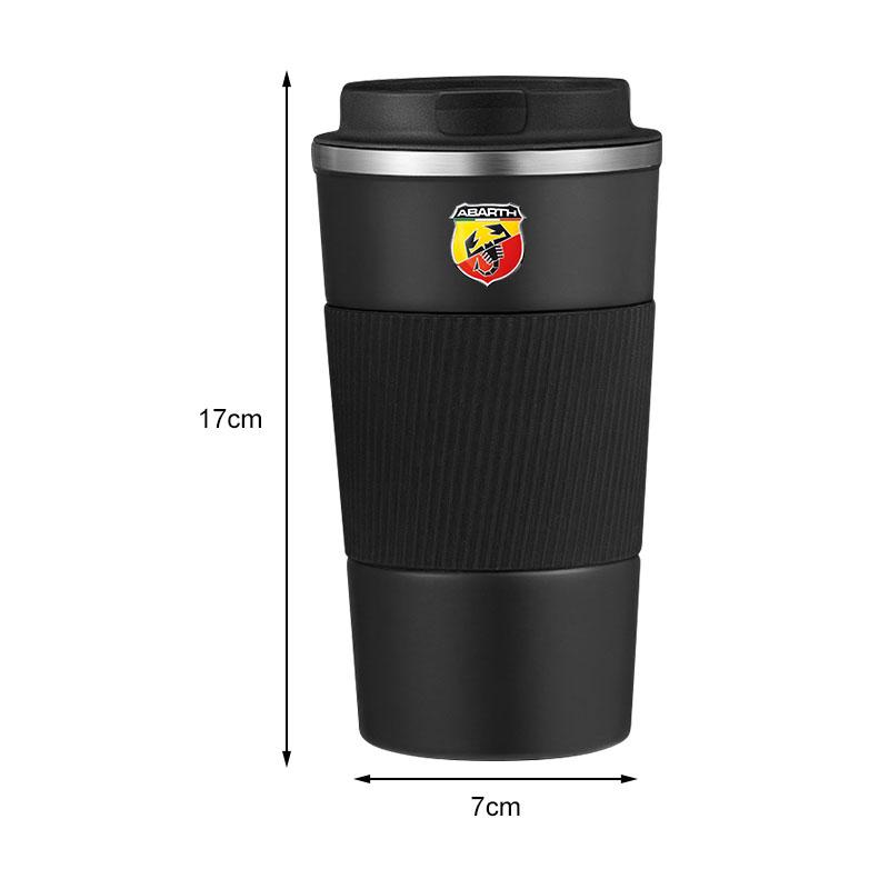 HIPNG1 Car Badge Thermos Cup Coffee Mug Stainless Steel Coffee Thermos Mug Emblem For Abbas Abarth Punto 124/125/500 Stilo Ducato Goods