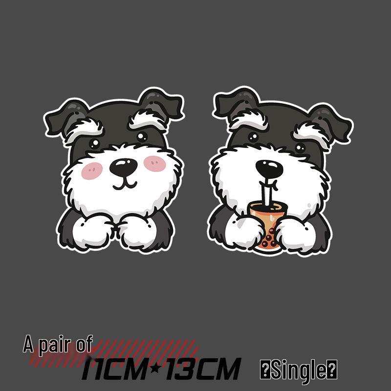 Schnauzer Dog Car & Motorcycle Sticker for Fuel Tank, Windows, or Rear Decoration