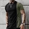 Vintage Men's T-shirt Street Tee Summer Male 3d Stripe Print Short Sleeve Tops Everyday T Shirt Oversized Clothing Shirt Man 6XL