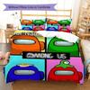 Among Us Custom Name Pattern Bedding,Quilt Set Quilt Cover Pillowcase Home Birthday Gift(1 * Duvet Cover + 2 * Pillowcase, Without Core)
