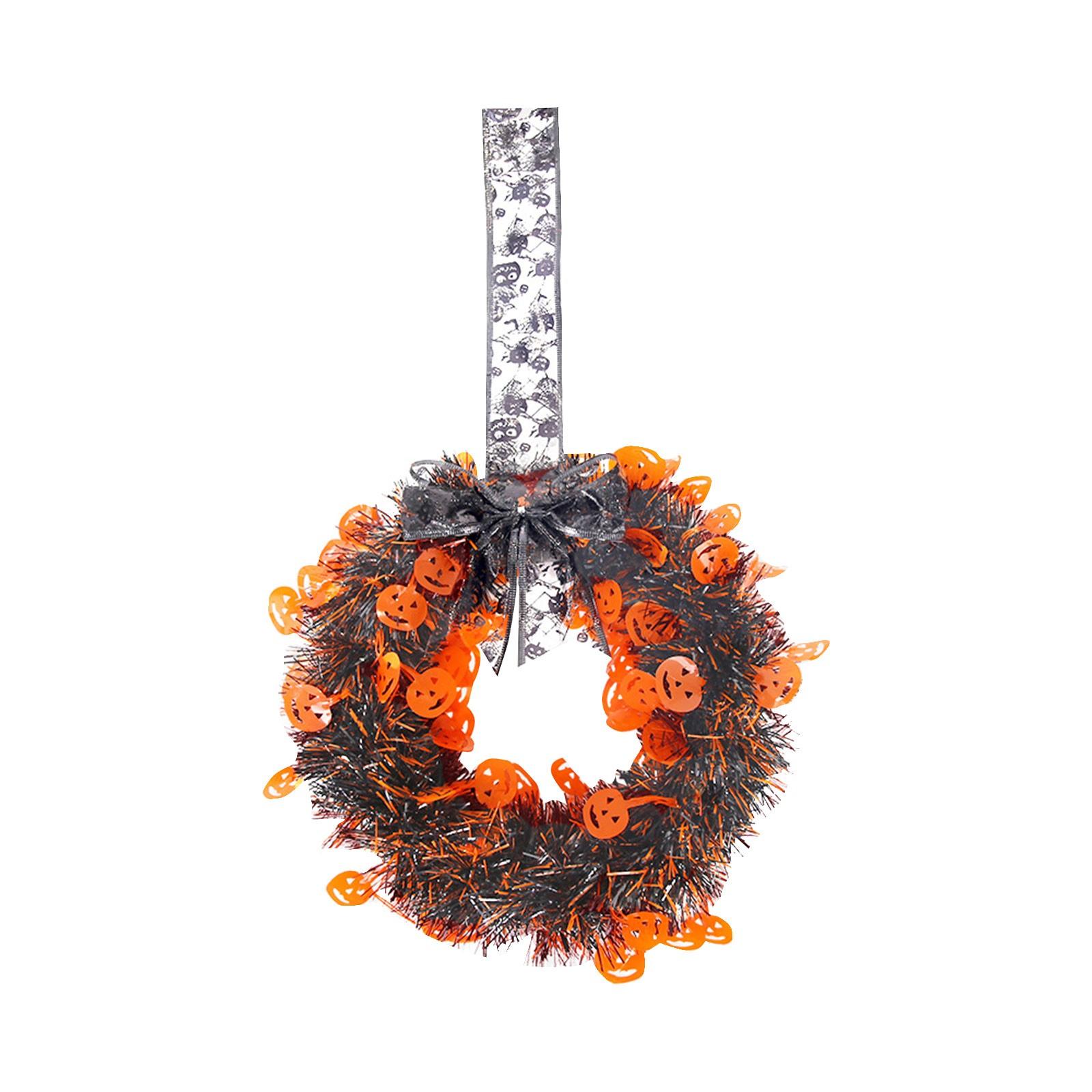 

Хэллоуин Скелет Венок Украшение Сетки Роза Голова Призрака One Size шафрановый