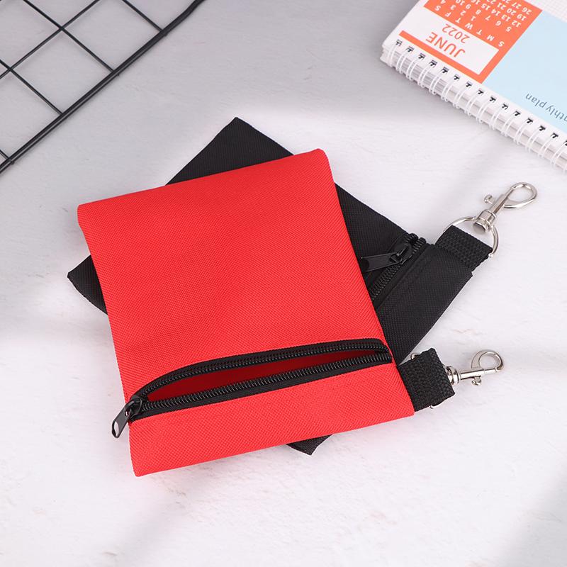 Golf Ball Carrier Bag With Metal Lobster Buckle Portable Golf Tee Holder Container Case Golf Ball Zipper Golf Ball Waist Pouch