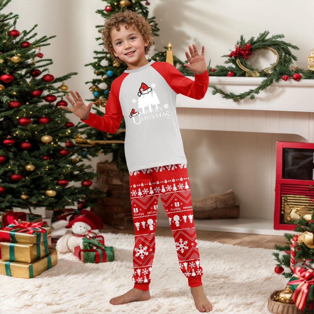 Druk Piżamy Słodki Zestaw Rodzinny, Ubrania Domowe, Zestaw Rodzinny Top z Długim Rękawem Spodnie