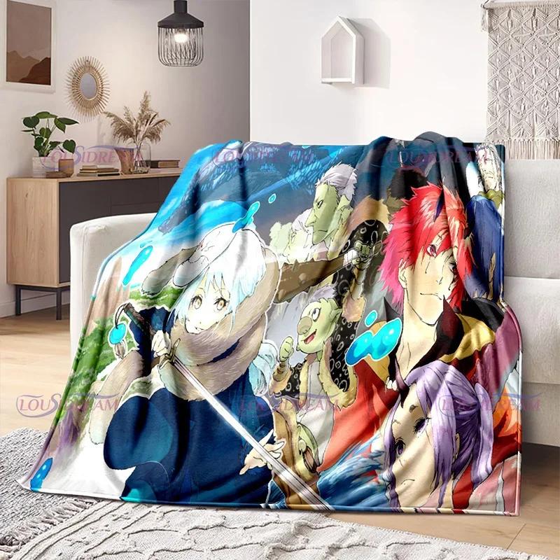 That Time I Got Reincarnated As A Slime Blankets Anime Cartoon Rimuru Tempest Blankets Home Flannel Blanket Sofa Throw Blanket
