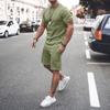 Summer Men's T-shirt + Shorts Sports Suits Fashion Track Suits Fashion Outdoor Jogging Suits