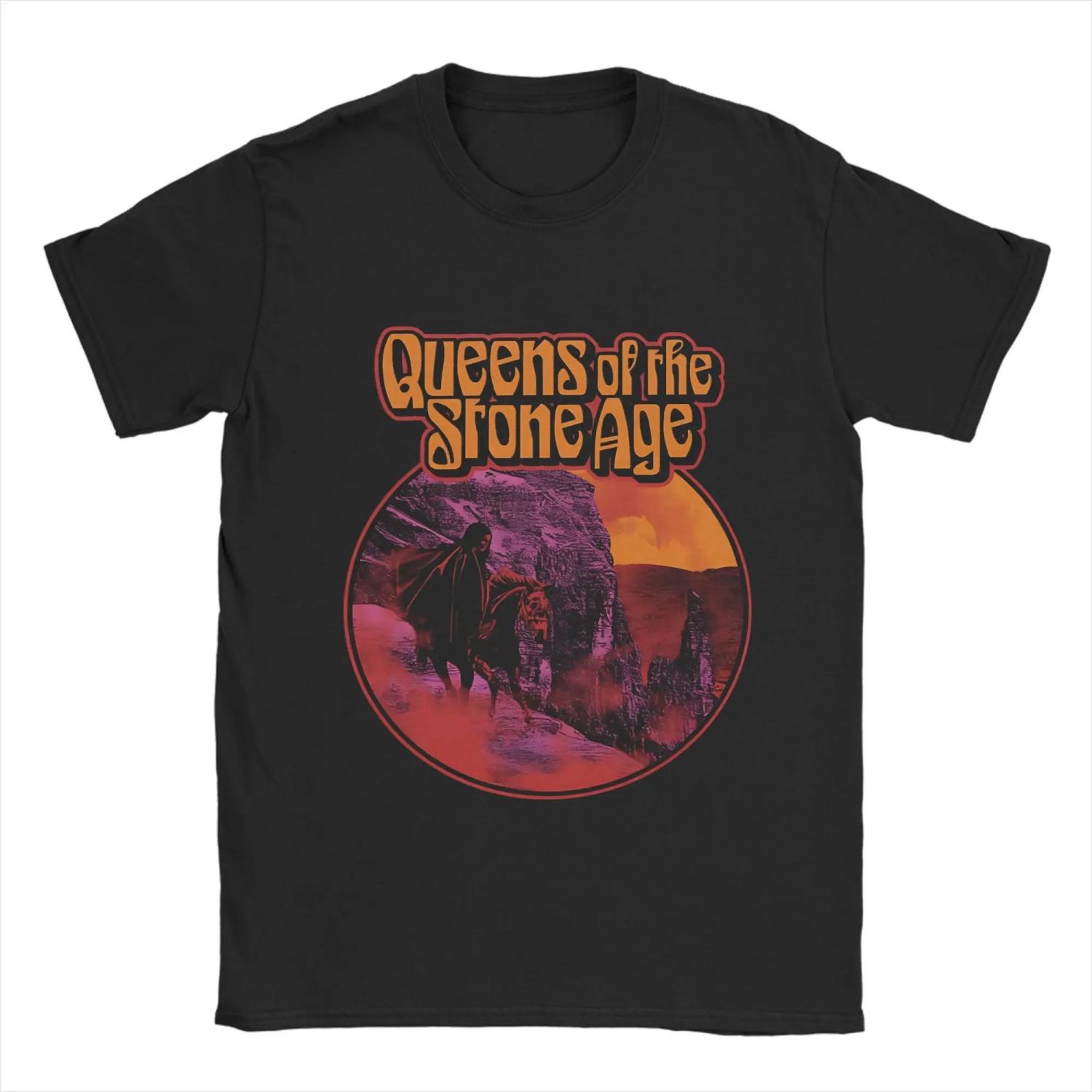 

Stone Age Humor Queen Men s Printed T-Shirt Short Sleeve Shirt - Printed Clothing for Streetwear S чёрный