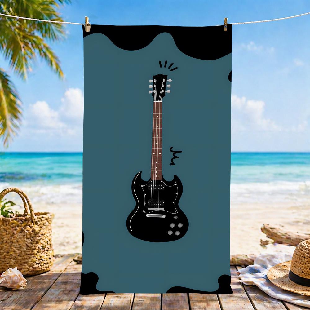E-Espguitars-S Towel Microfiber Beach Towel, Quick-Dry, Sand-Free, Ultra-Fine Fiber, Super Soft.