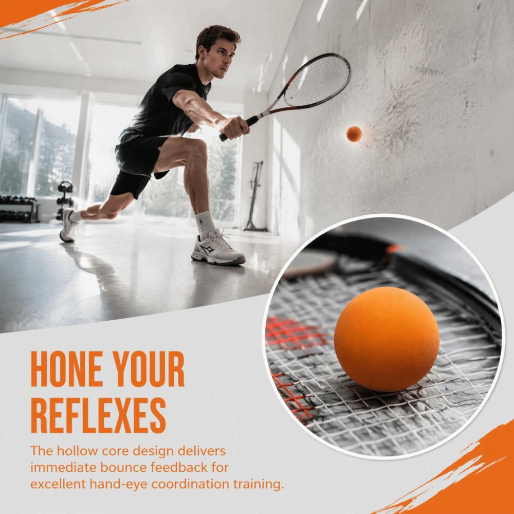 5pcs Hollow Structure Squash Ball Hollow Squash Practice Ball Individual Group Exercise